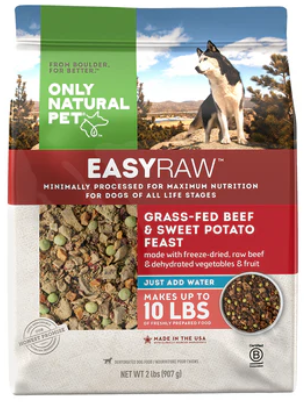Only Natural Pet EasyRaw Grass-Fed Beef & Sweet Potato Feast Dehydrated Dog Food - 2 lb (makes 10 lbs)