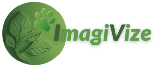ImagiVize logo emphasizes our mission to help people find eco friendly and sustainable products and assistance.